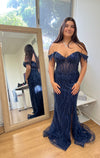 Load image into Gallery viewer, Wholesale Gala Dress Prom Off-Shoulder Sequin Sheath Gown By LA2132