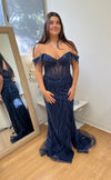 Load image into Gallery viewer, Wholesale Gala Dress Prom Off-Shoulder Sequin Sheath Gown By LA2132