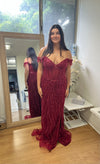 Load image into Gallery viewer, Wholesale Gala Dress Prom Off-Shoulder Sequin Sheath Gown By LA2132