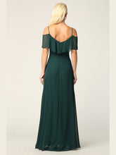 Load image into Gallery viewer, Wholesale Cold Shoulder Ruffle Chiffon Bridesmaid Dress By LAV3263