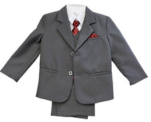 Load image into Gallery viewer, LA Merchandise LA8226 5 piece Classic Boys Solid Suit Set