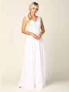 Load image into Gallery viewer, LA Merchandise LAV5233 Long Chiffon Mother of the Bride Dress - White - Mother of the Bride Dress LAV