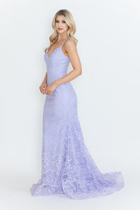 Wholesale Prom Dress V-Neck Spaghetti Strap Formal Gown By LAF8338