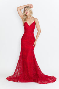 Wholesale Prom Dress V-Neck Spaghetti Strap Formal Gown By LAF8338
