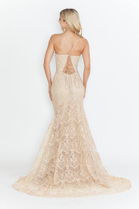 Wholesale Prom Dress V-Neck Spaghetti Strap Formal Gown By LAF8338