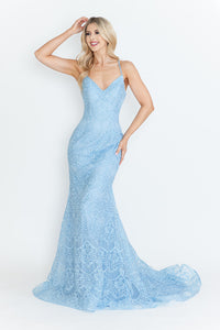 Wholesale Prom Dress V-Neck Spaghetti Strap Formal Gown By LAF8338