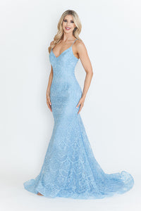 Wholesale Prom Dress V-Neck Spaghetti Strap Formal Gown By LAF8338