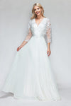 Load image into Gallery viewer, Wholesale Wedding Dress V-Neck Sleeveless Engagement Gown By LAF8341