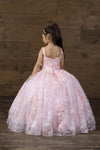 Load image into Gallery viewer, LA Merchandise LAZSCK323 Girls 3D Floral Sweetheart A-Line Gown with Removable Straps - - Girls Formal Dresses LAZ