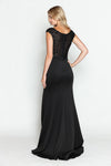 Load image into Gallery viewer, Wholesale Formal Dress Boat Neck Cap Sleeve Sheath Gown By LAF8343 - - Dress LAF