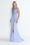 Load image into Gallery viewer, Wholesale Formal Dress Boat Neck Cap Sleeve Sheath Gown By LAF8343 - - Dress LAF