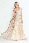 Load image into Gallery viewer, Wholesale Formal Dress V-Neck Sleeveless A-Line Gala Gown By LAF8337
