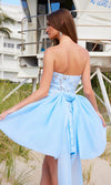 Load image into Gallery viewer, Wholesale Strapless Lace Short Prom Dress with Overskirt A-Line Cocktail Dress by LAX1017 - - Dress LAX