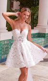 Load image into Gallery viewer, Wholesale Strapless Lace Short Prom Dress with Overskirt A-Line Cocktail Dress by LAX1017 - White - Dress LAX