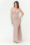 Load image into Gallery viewer, Wholesale Red Carpet Dress V-Neck High Slit Formal Gown By LAF5309 - - Dress LAF