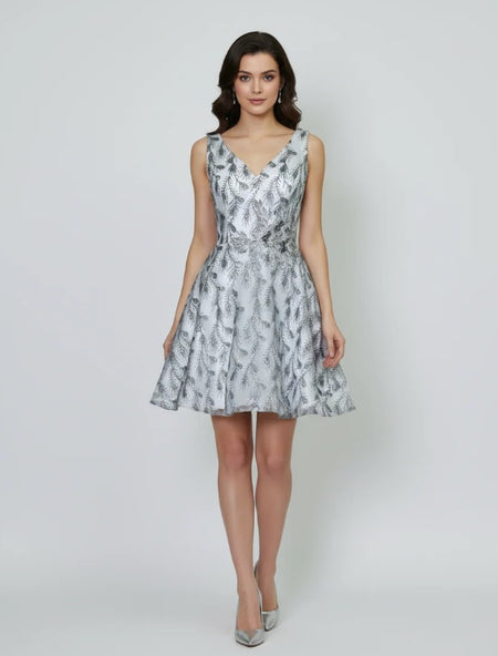 slim fit dress slacks Ombreprom Homecoming Dress Sparkly Beading Sky Blue Sequins Graduation Party Dress main image 0