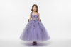 Load image into Gallery viewer, LA Merchandise LAZSCK328 Girls 3D Floral Illusion Corset A-Line Gown with Back Bow