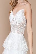 Load image into Gallery viewer, LA Merchandise LAY9402B Spaghetti Strap Off White Corset Wedding Dress - - LA Merchandise