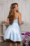 Load image into Gallery viewer, LA Merchandise LA1654 Spaghetti Straps Pockets Simple Hoco Dress - - Short Dress LA Merchandise