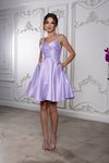 Load image into Gallery viewer, LA Merchandise LA1654 Spaghetti Straps Pockets Simple Hoco Dress - - Short Dress LA Merchandise