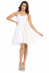 Load image into Gallery viewer, LA Merchandise LA1654 Spaghetti Straps Pockets Simple Hoco Dress - WHITE - Short Dress LA Merchandise
