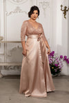 Load image into Gallery viewer, La Merchandise LA1852 Long Sleeve V-Neck Mother Of The Bride Dress - - LA Merchandise
