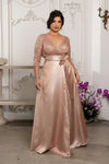 Load image into Gallery viewer, La Merchandise LA1852 Long Sleeve V-Neck Mother Of The Bride Dress - - LA Merchandise