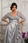 Load image into Gallery viewer, La Merchandise LA1852 Long Sleeve V-Neck Mother Of The Bride Dress - - LA Merchandise
