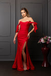 Load image into Gallery viewer, Wholesale Evening Dress Off The Shoulder Trumpet Plus Size Formal Gown By LA1858B - RED - LA Merchandise