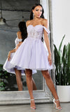 Load image into Gallery viewer, LA Merchandise LA2009 Floral Lace Embellished Corset Hoco Dress
