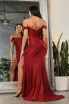 Load image into Gallery viewer, LA Merchandise LA2027 Simple Stretchy Off-Shoulder Corset Bodice Gown - - Dress LA Merchandise