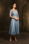 Load image into Gallery viewer, Wholesale Formal Dress A-Line Round Neck By LA2057 - DUSTY BLUE - Dress LA Merchandise