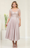 Load image into Gallery viewer, Wholesale Formal Dress A-Line Round Neck By LA2057 - ROSE GOLD - Dress LA Merchandise