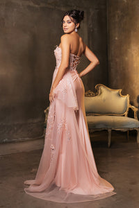 Wholesale Prom Dress High Slit Sheath Sweetheart Gown By LA2072