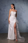 Load image into Gallery viewer, Wholesale Wedding Gown High Slit Sweetheart Bridal Dress By LA2072
