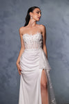 Load image into Gallery viewer, Wholesale Wedding Gown High Slit Sweetheart Bridal Dress By LA2072