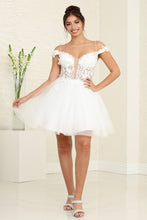 Load image into Gallery viewer, LA Merchandise LA2090 3D Butterfly A-Line Cocktail Short Dress - IVORY - Dress LA Merchandise