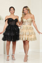 Load image into Gallery viewer, LA Merchandise LA2094 Glitter Off-Shoulder Ruffle Cocktail Dress - - Dress LA Merchandise