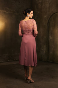 LA Merchandise LA2100 Modest Tea Length Short Mother of Bride Dress