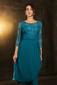 LA Merchandise LA2100 Modest Tea Length Short Mother of Bride Dress