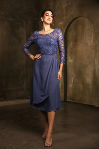 LA Merchandise LA2100 Modest Tea Length Short Mother of Bride Dress