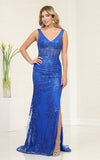 Load image into Gallery viewer, Wholesale Gala Gown V-Neck Sleeveless Sheath Dress By LA2102