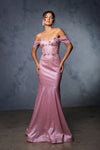 Load image into Gallery viewer, LA Merchandise LA2104 Off-Shoulder Embroidered Long Prom Gown