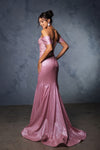 Load image into Gallery viewer, LA Merchandise LA2104 Off-Shoulder Embroidered Long Prom Gown