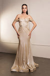 Load image into Gallery viewer, LA Merchandise LA2104 Off-Shoulder Embroidered Long Prom Gown