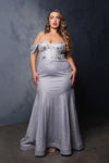 Load image into Gallery viewer, LA Merchandise LA2104 Off-Shoulder Embroidered Long Prom Gown