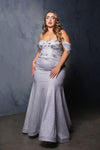 Load image into Gallery viewer, LA Merchandise LA2104 Off-Shoulder Embroidered Long Prom Gown