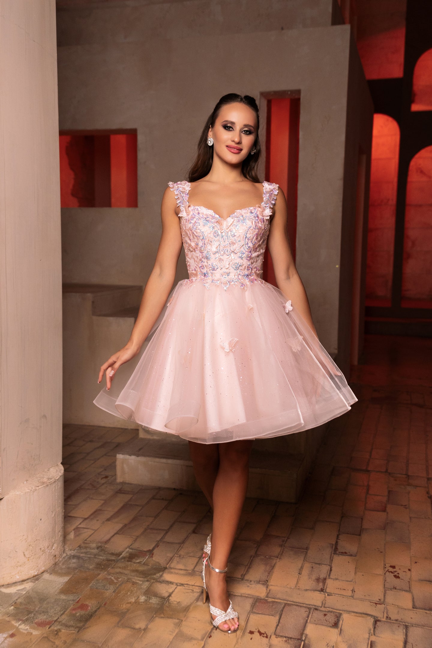 Wholesale Homecoming Sweetheart Neckline A-Line Dress By LA2105