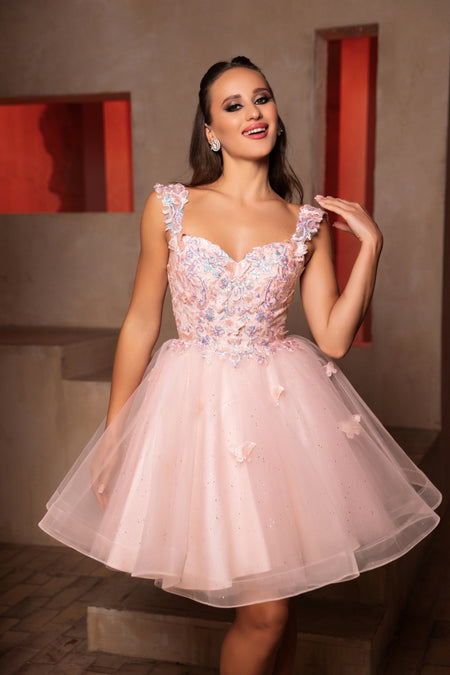 Wholesale Homecoming Sweetheart Neckline A-Line Dress By LA2105