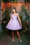 Load image into Gallery viewer, Wholesale Homecoming Sweetheart Neckline A-Line Dress By LA2105